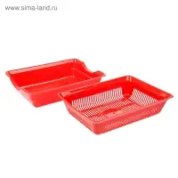 Туалет глубокий с сеткой 36&times;25&times;9 см, красный