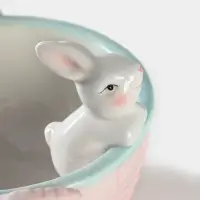 Конфетница &laquo;Зайка&raquo;, 800 мл, 19.5&times;16.5&times;12.5 см, доломит, розовая