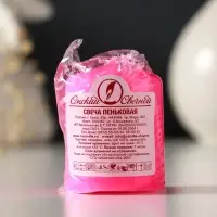 Свеча пеньковая 4х5 см, 7 ч, 47 г, розовый