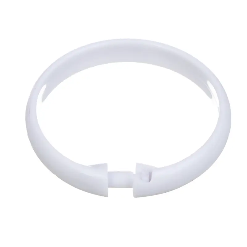 Кольца для шторы в ванную тм VETTA, 12шт, d 4,5 см, пластик, цвет белый