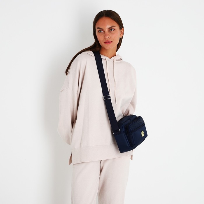 Сумка кросс-боди на молнии, цвет синий Сумка кросс-боди на молнии, цвет синий