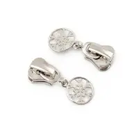 Бегунок для молнии &laquo;Трактор&raquo;, №8, &laquo;Снежинка&raquo;, 10 шт., цвет никель