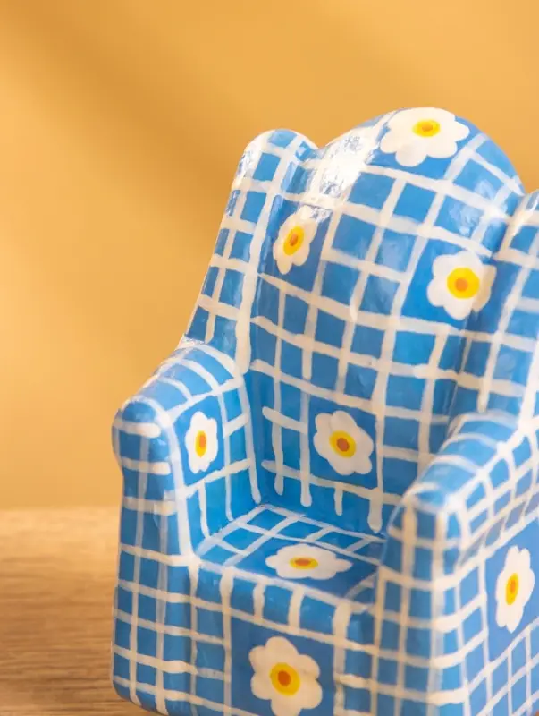 Сувенир «Кресло с ромашками», 8.5×5.5×4.5 см, дерево