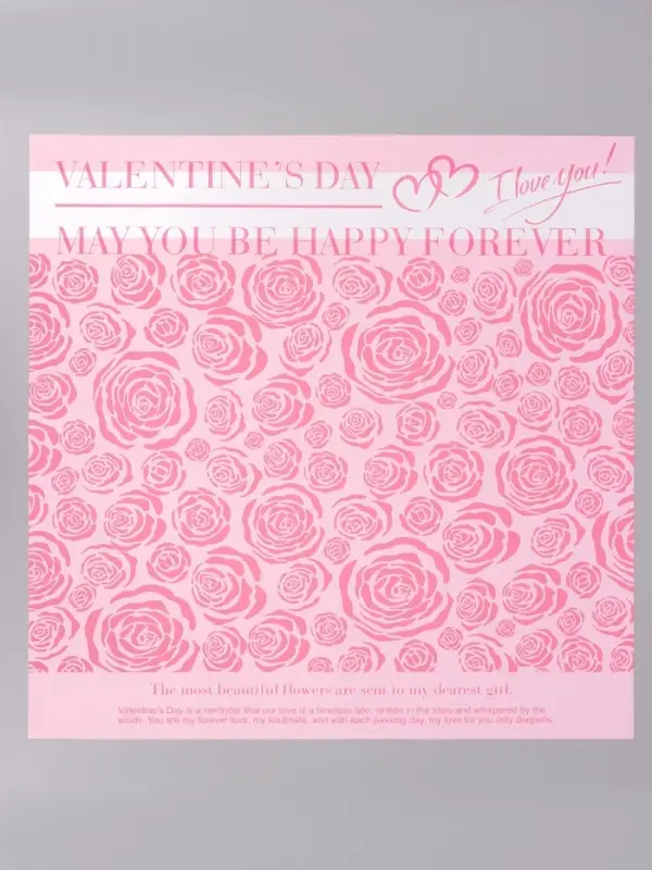 Пленка для цветов, &laquo;Цветы&raquo;, розовая, 57&times;57 см