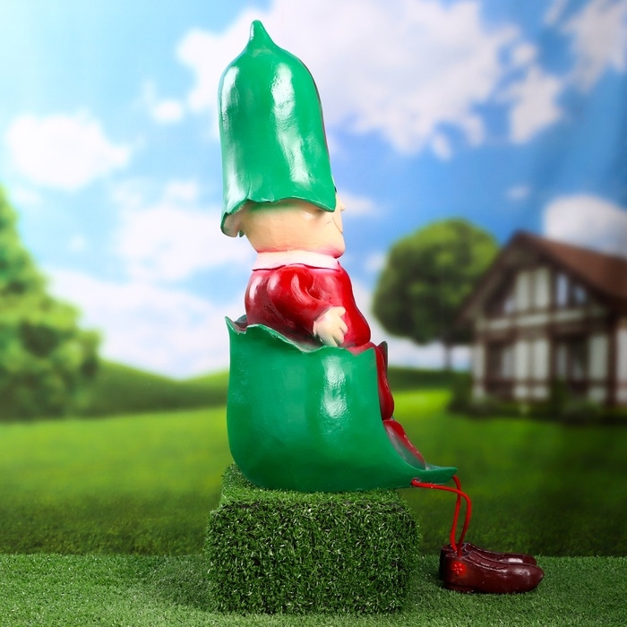 Садовая фигура  Садовая фигура "Гном фасоль" 21х16х44см