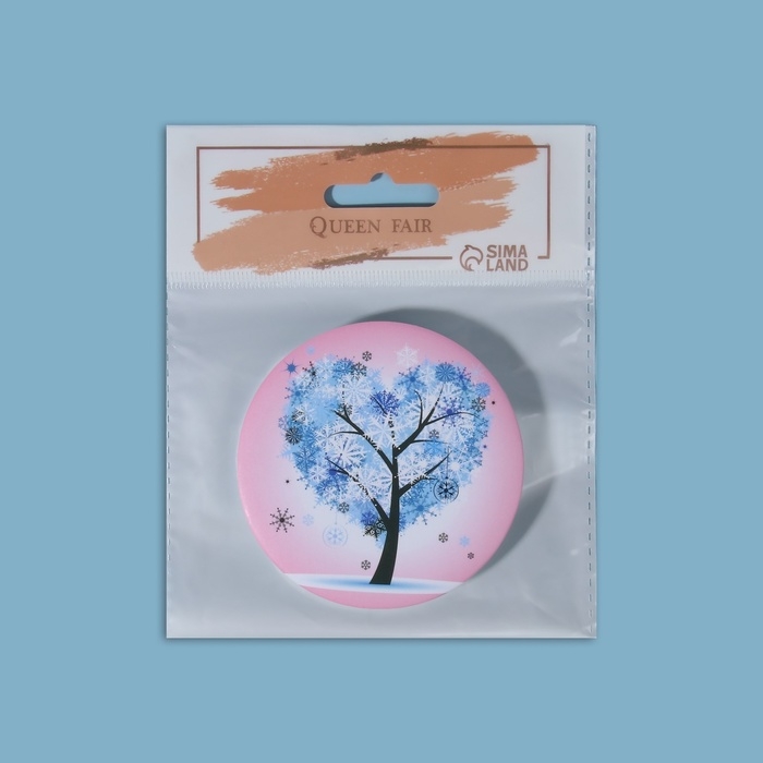 Зеркало складное «Деревья», d = 7,5 см, с увеличением, рисунок МИКС Зеркало складное «Деревья», d = 7,5 см, с увеличением, рисунок МИКС