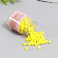 Бисер круглый 6/0 в бутылочке "Яркий лимон" 20 гр