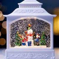 Светодиодная фигура &laquo;Снеговик&raquo; 5.5&times;14&times;19.5 см, от батареек 3хААА, музыка, USB, свечение тёплое белое