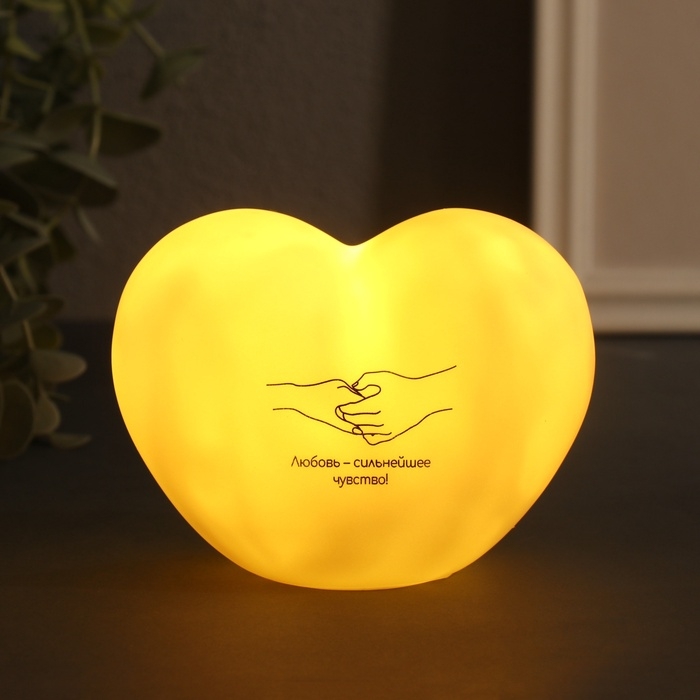 Ночник Ночник "Сердце" (Руки) LED 3хLR44 8х11х7см