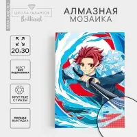 Алмазная мозаика с полным заполнением на холсте &laquo;Самурай с клинком&raquo;&lrm;, 20&times;30 см