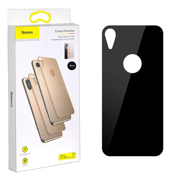 Защитное стекло iPh XR назад Baseus черное