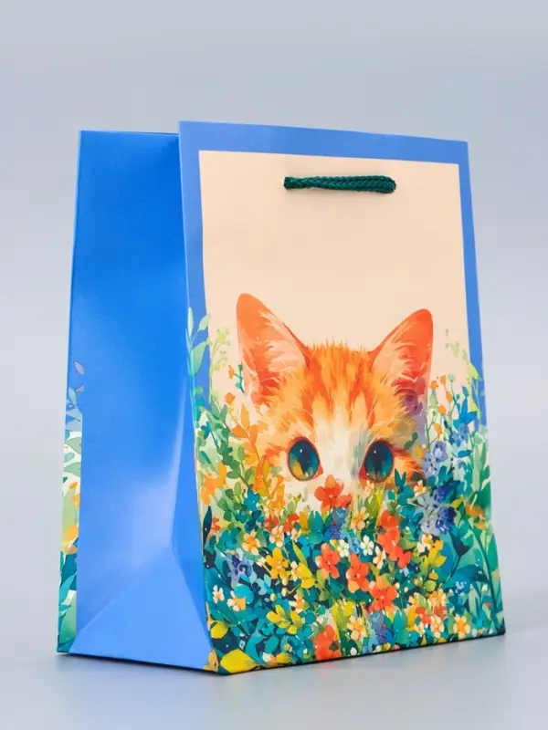 Пакет подарочный ламинированный &laquo;Котик&raquo; 11.5&times;14.5&times;6.5 см