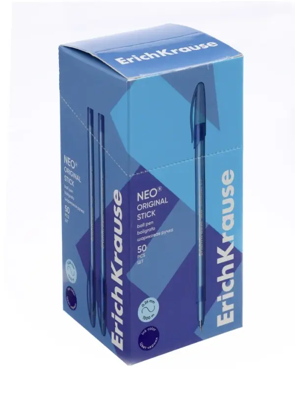 Ручка шариковая ErichKrause Neo Original, узел 0.7 мм, синяя, на масляной основе