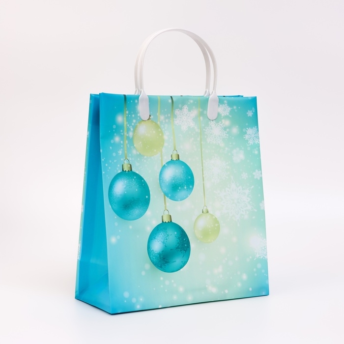 Новый год. Пакет  Новый год. Пакет "Игрушки", мягкий пластик, 26х23 см.