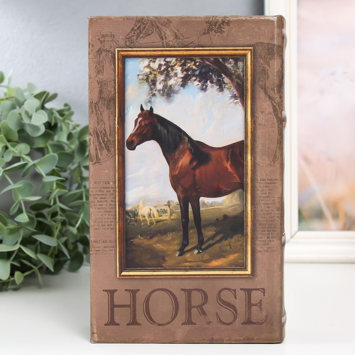 Сейф-книга дерево кожзам Сейф-книга дерево кожзам "Лошадь" 21х13х5 см