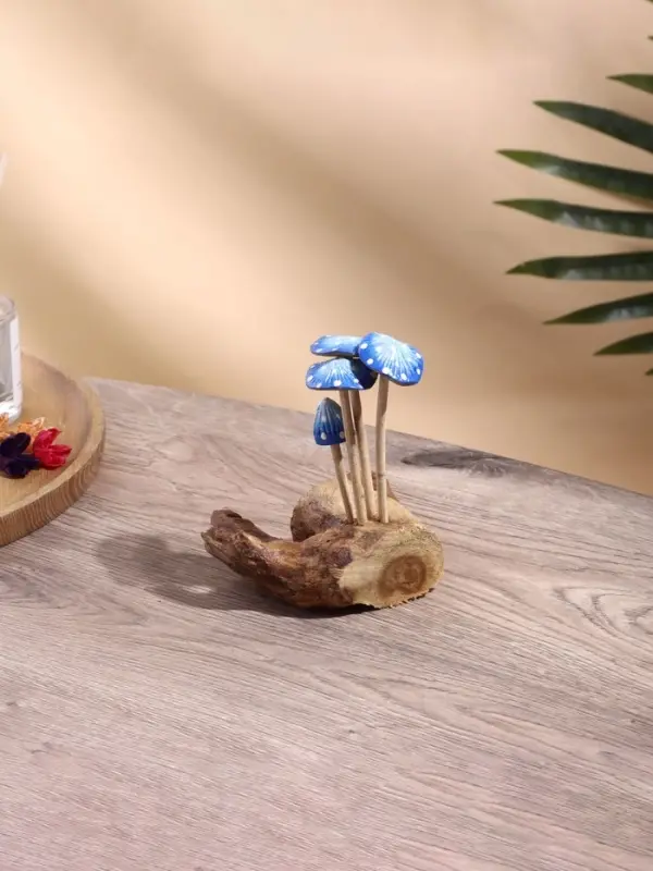 Сувенир &laquo;Грибочки&raquo;, 8&times;8&times;10 см, дерево, синий