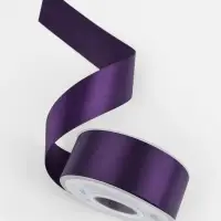Лента атласная TEIRA, двухсторонняя, 38 мм, 25&plusmn;1 м, фиолетовая №476