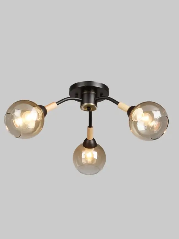 Люстра потолочная BayerLux &laquo;Гундер&raquo;, 3хЕ27, 40 Вт, черный, 57&times;57&times;25 см