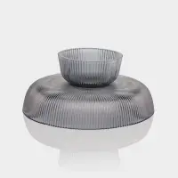 Ваза для фруктов &laquo;Камелия&raquo;, 26&times;11 см, 2 л, стекло, серая