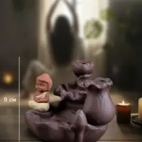 Подставка для благовоний &laquo;Будда - у водопада&raquo;, стелющийся дым, 12&times;9 см