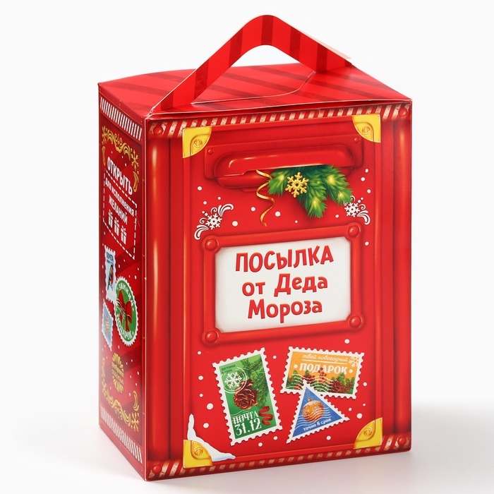 Сладкий детский подарок «Новогодняя почта»: шоколадные конфеты и пазлы, 500 г.