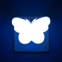 Ночник RISALUX &laquo;Бабочка&raquo;, LED, 1 Вт, синий, 9&times;6&times;6 см