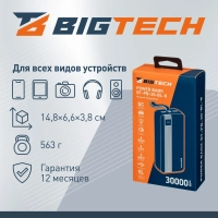 Внешний аккумулятор BigTech (BT-PB-30-BL-8) 30000 mAh черный