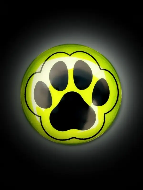 Светоотражающий значок &laquo;Лапка&raquo;, d=5.8 см, жёлтый