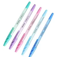 Ручка шариковая Berlingo. Tribase Pastel, синий стержень, узел 0.7 мм, МИКС