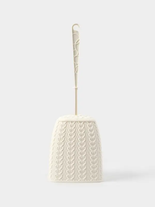 Ёршик для унитаза Melange, d=14 см, h=42 см, с подставкой, цвет молочный туман