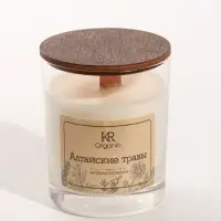 Свеча ароматическая в стекле ORGANIC, 190 мл, соевый воск, алтайские травы