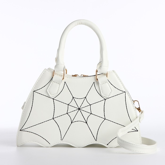 Сумка молодёжная на молнии, цвет белый Сумка молодёжная на молнии, цвет белый