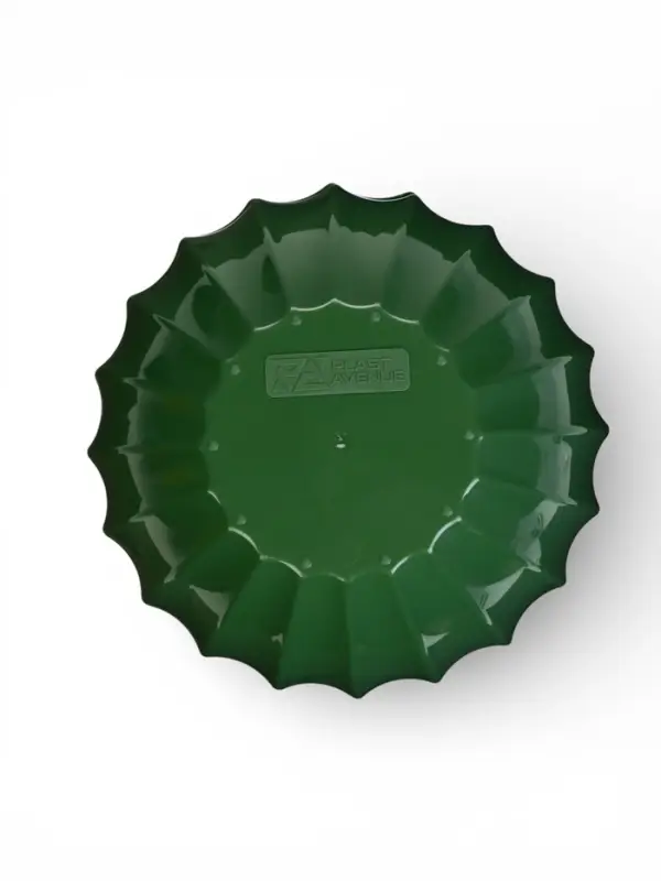 Кашпо для цветов с автополивом &laquo;Ракушка&raquo;, 2.4 л, d=22 см, h=10.5 см, зелёное