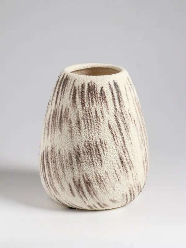 Ваза настольная керамика Ваза настольная керамика "Беажио" классик, 17,5х14 см, бежево-коричневый