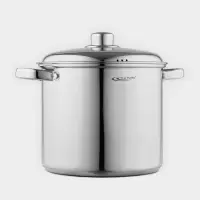 Кастрюля Катунь &laquo;Гретта&raquo;, 7.3 л, d=22 см, с крышкой, капсульное дно, индукция, нержавеющая сталь, AISI - 201, хромированная