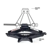 Домкрат ромбический AVS JA-2000R, 2т, 120-413мм с резиновой опорой + сумка в комплекте