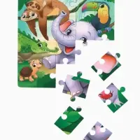 Магнитные пазлы для малышей &laquo;Зверята&raquo;, книга 3 в 1, Крошка Я