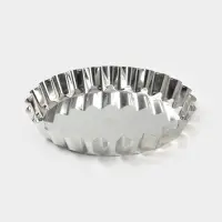 Форма для выпечки, d=27 см, h=4 см, жесть, серебристая