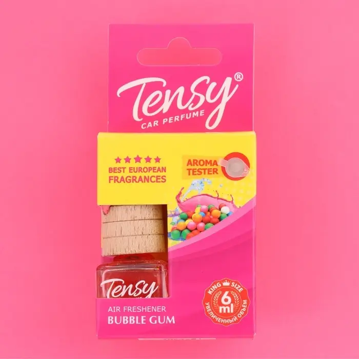 Ароматизатор в машину Tensy, в бутылочке, 6 мл, бабл гам, ТВ-09 Ароматизатор в машину Tensy, в бутылочке, 6 мл, бабл гам, ТВ-09