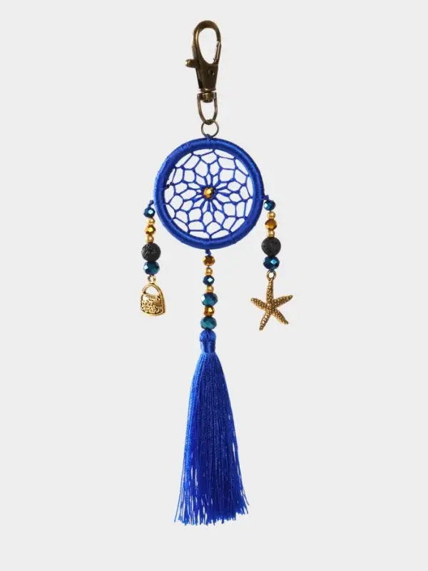 Брелок ловец снов, 17 см, ярко-синий Брелок ловец снов, 17 см, ярко-синий