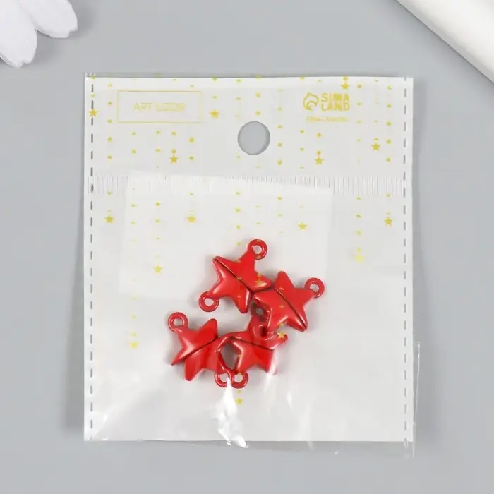 Замок магнитный металл  Замок магнитный металл "Звёздочка" красный 2,2х1,5х0,6 см (набор 2 половинки)