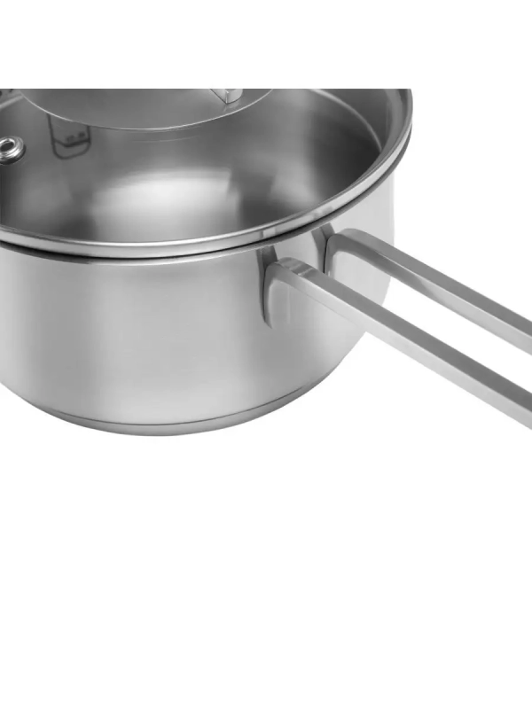 Ковш сотейник 1,5 л кухонный Solid-16SP с крышкой и носиком Ковш сотейник 1,5 л кухонный Solid-16SP с крышкой и носиком