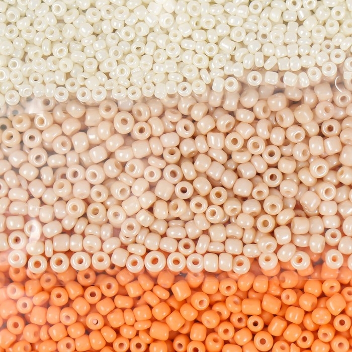 Бисер круглый 8/0.12/0  Бисер круглый 8/0.12/0 "Нежная пастель" 5 цветов х 20 гр 20х8х0,7 см