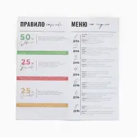 Тарелка плоская керамическая гарвардская &laquo;Для похудения&raquo;, d=20 см