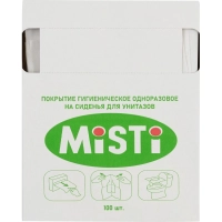 Одноразовые покрытия на унитаз MISTI д/дисп 1/4 слож 100шт/уп
