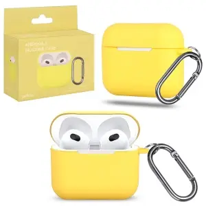 Чехол для AirPods 3 с карабином №14 Yellow
