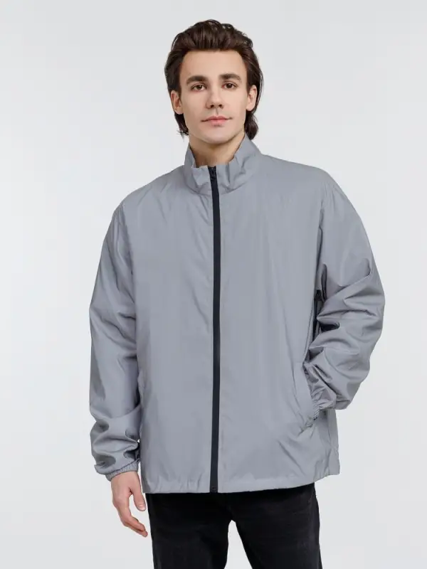 Ветровка Manifest 2.0 из светоотражающей ткани, серая, размер XS/S Ветровка Manifest 2.0 из светоотражающей ткани, серая, размер XS/S
