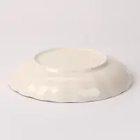 Тарелка глубокая &laquo;Фиалки&raquo;, 20.5&times;4 см, 640 мл, фарфор, молочная