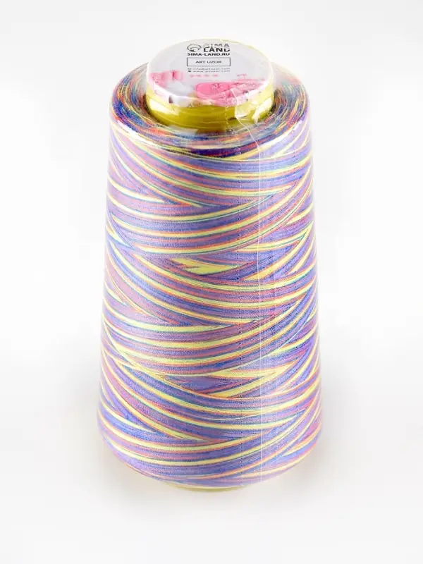 Нитки мультиколор, 2700 м, 40/2 , полиэстер, разноцветные