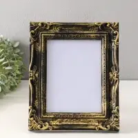 Фоторамка пластик 15х20 см "Узорная" тёмное золото 19х23,8 см